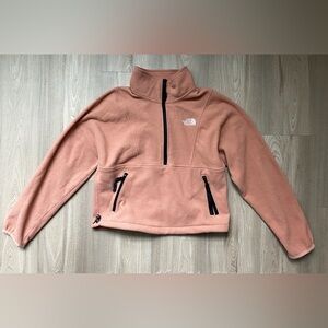 The North Face Women's SMALL TKA Attitude 1/4 Zip Fleece Rose Dawn(Peach/ Pink)